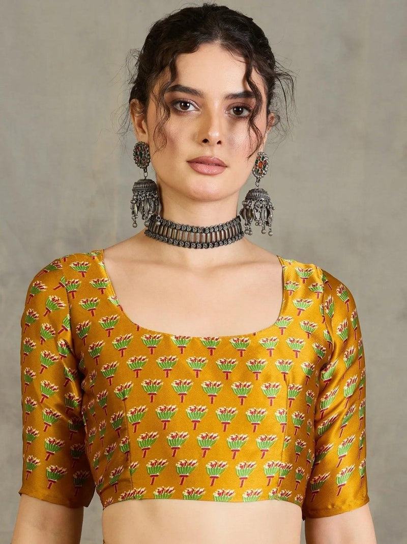 Yellow Semi Modal Saree | EZB GF02 LUX 17002 - EZBER