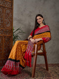 Yellow Semi Modal Saree | EZB GF02 LUX 5001 - EZBER