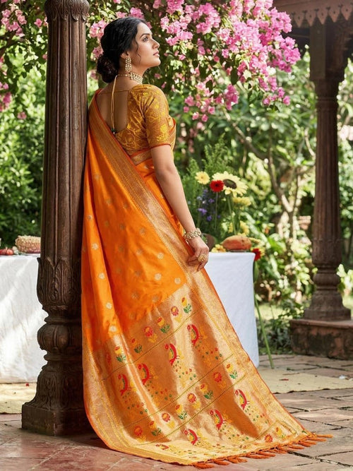 Yellow Silk Blend Handloom Saree | EZB SI04 SUPAR1004 - EZBER